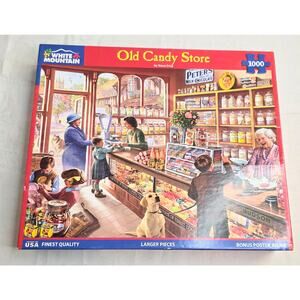 Complete White Mountain 1,000 Piece Puzzle "Old Candy Store" 24"x30" Ages 12+